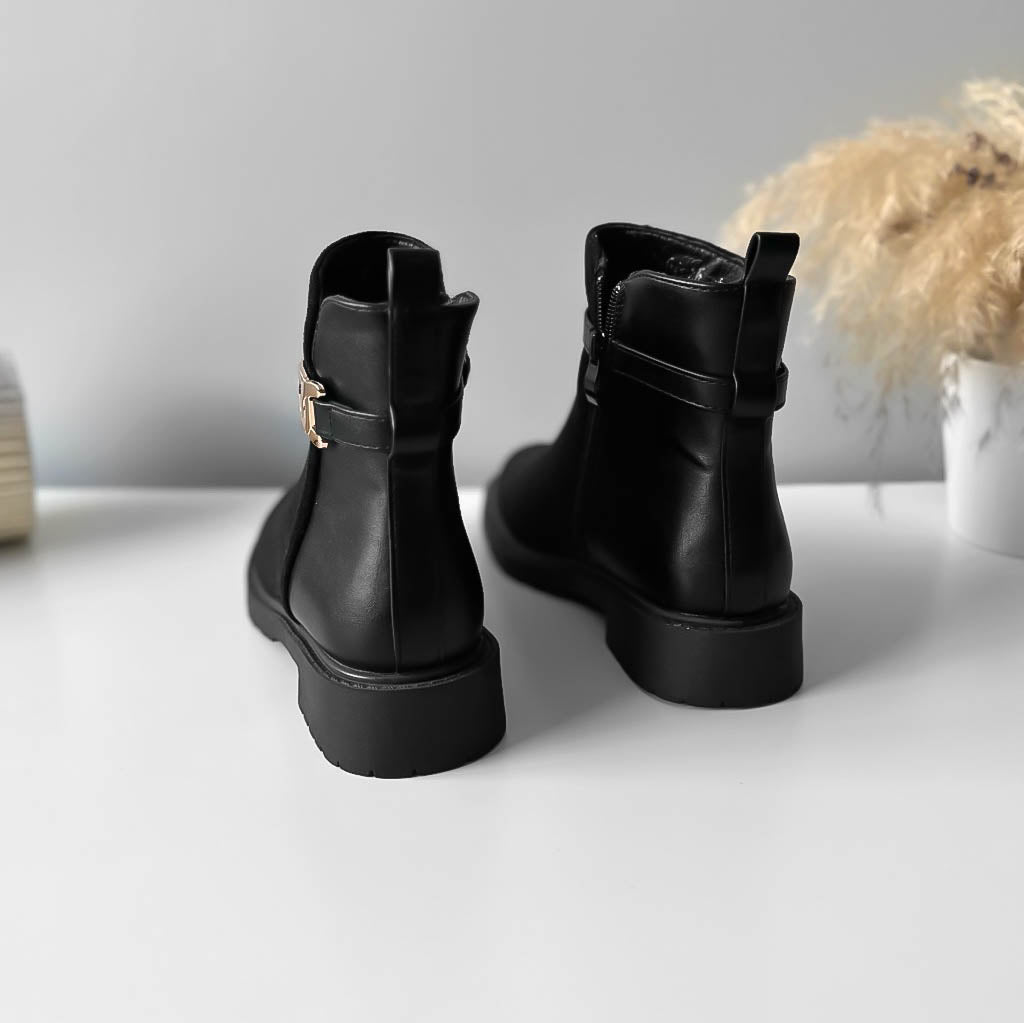 Ghete dama casual negre LA505