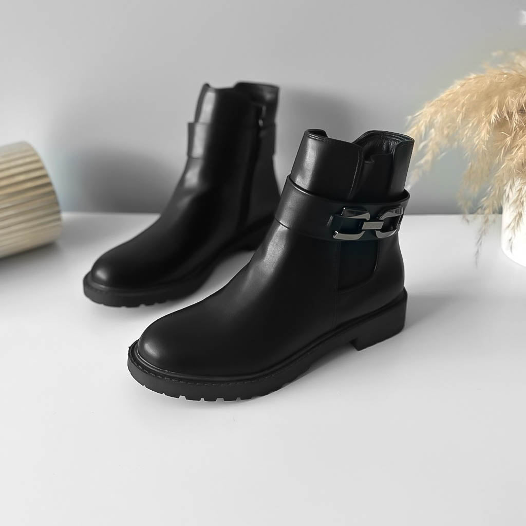 Ghete dama casual negre LA506