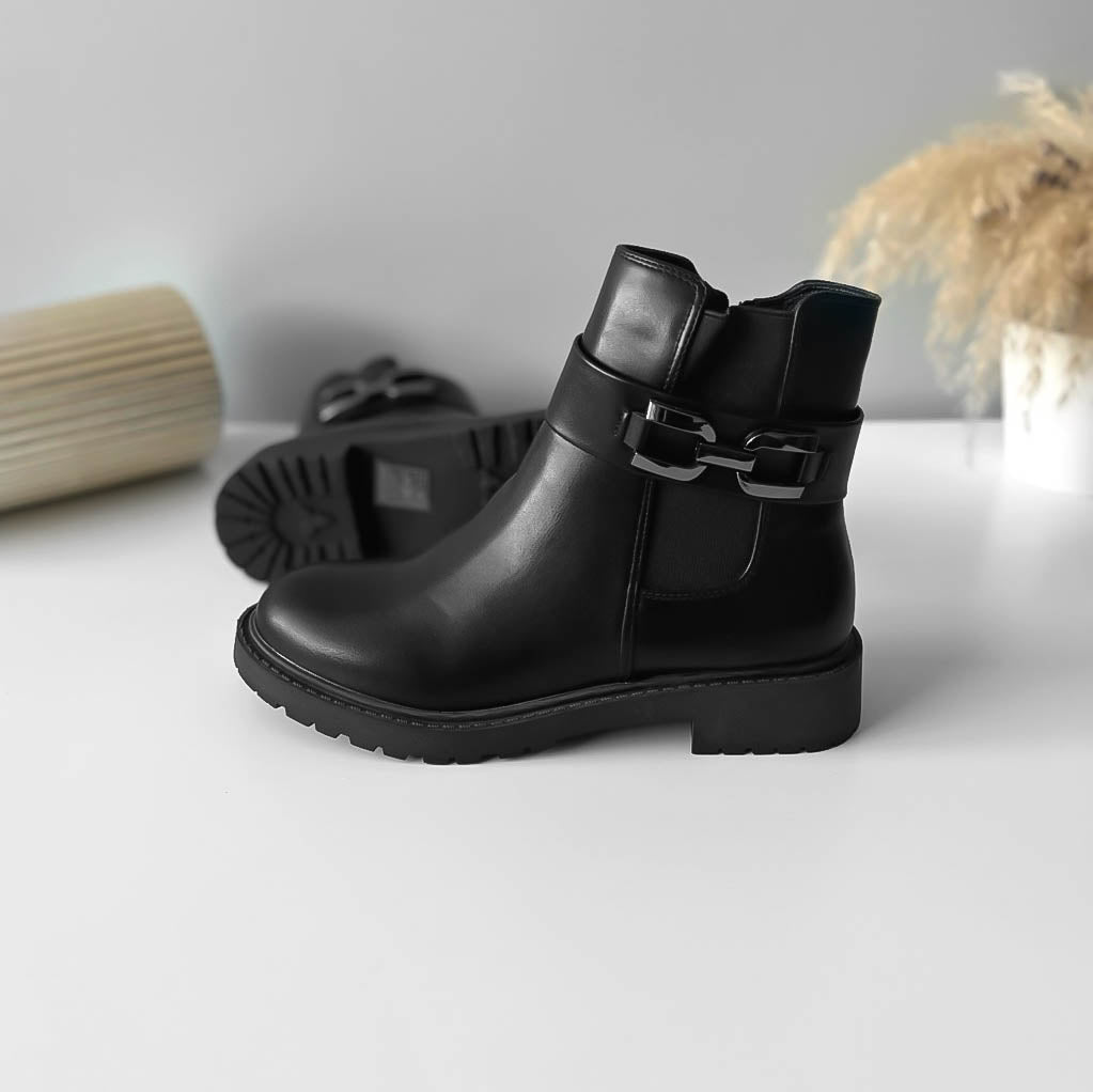 Ghete dama casual negre LA506