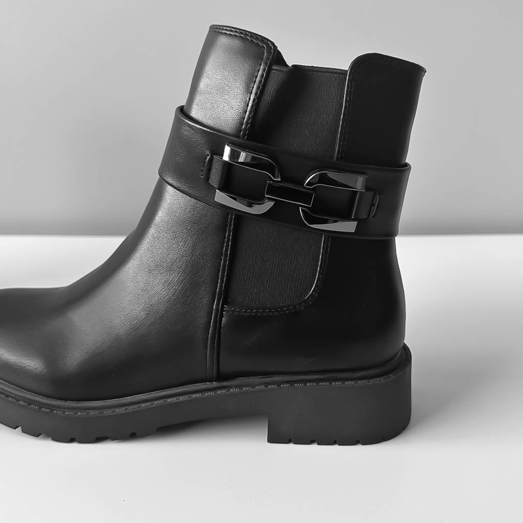 Ghete dama casual negre LA506