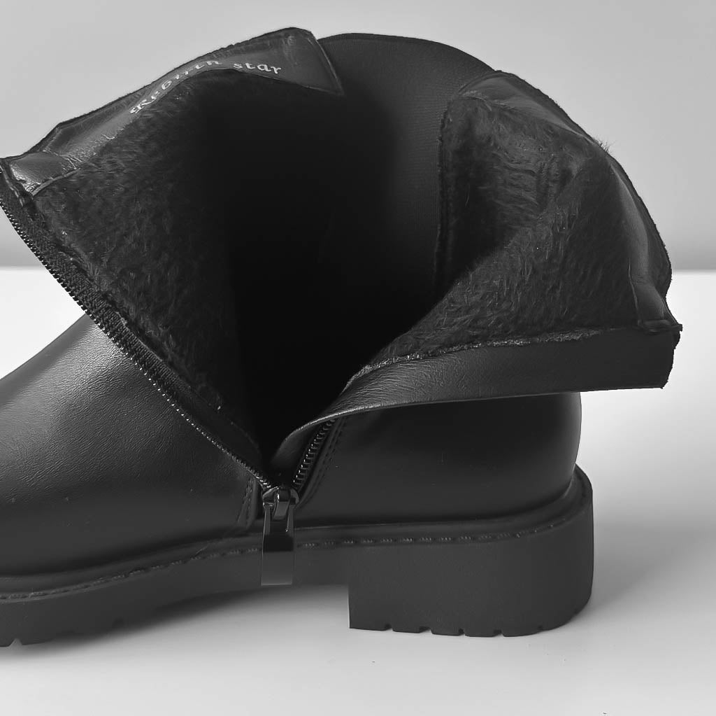 Ghete dama casual negre LA506