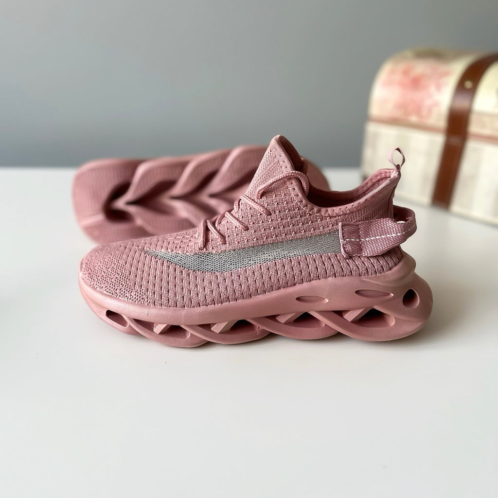 Adidasi dama casual din panza roz LM037 A41-1