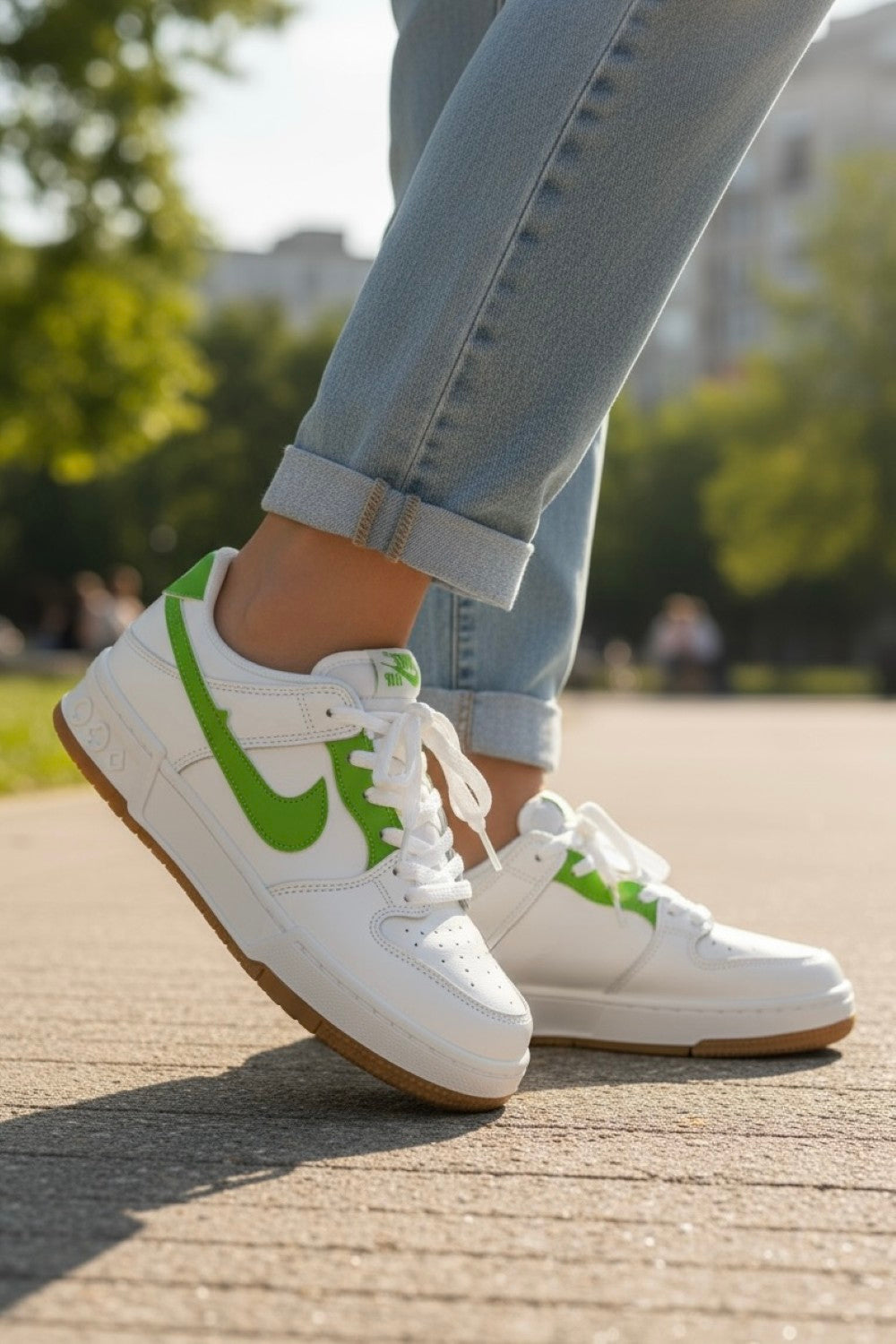 Adidasi dama casual albi N22