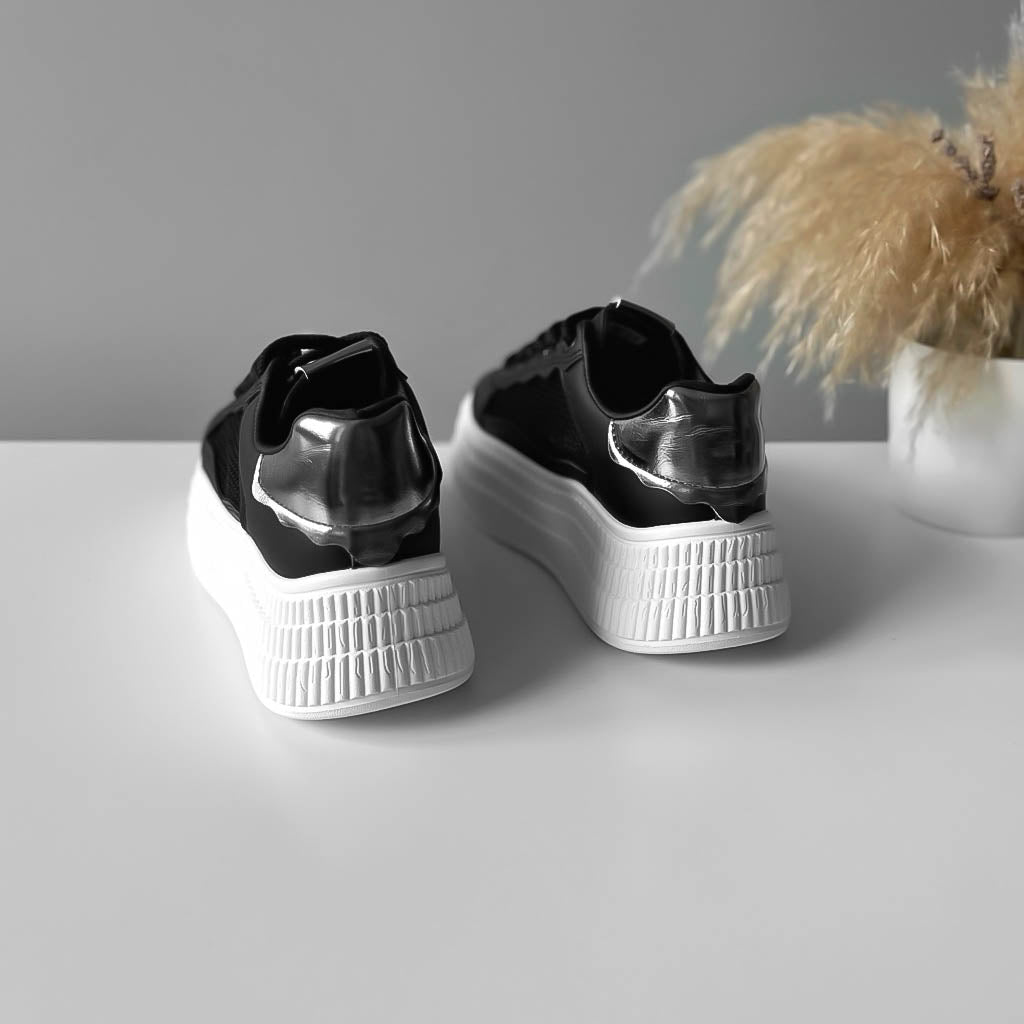 Adidasi dama casual negri, platforma 6 cm, NB733 N10-1