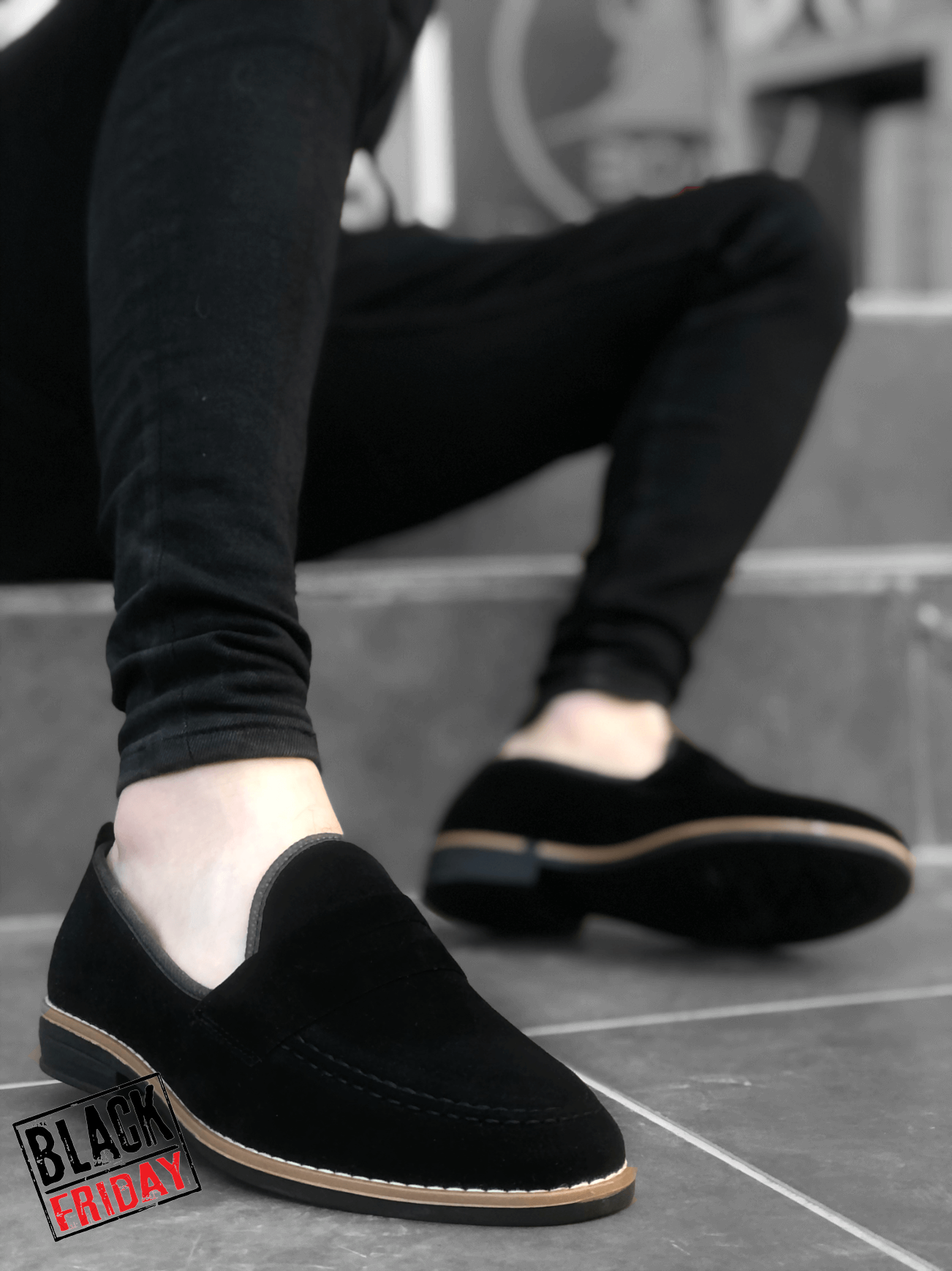 Mocasini barbati negri 12215