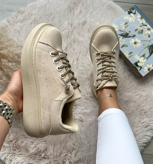 Adidasi dama casual bej WW087 A2-3