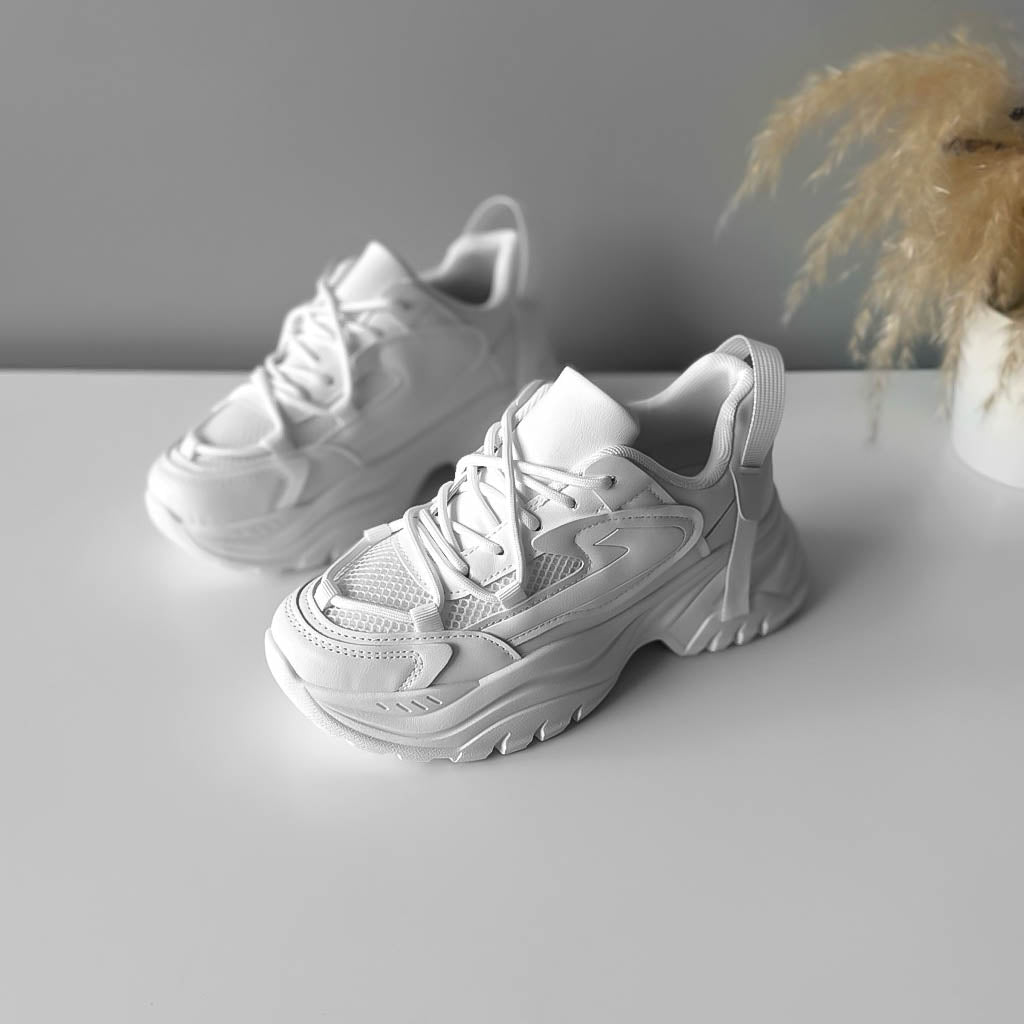 Adidasi dama casual albi WW096 T55-1