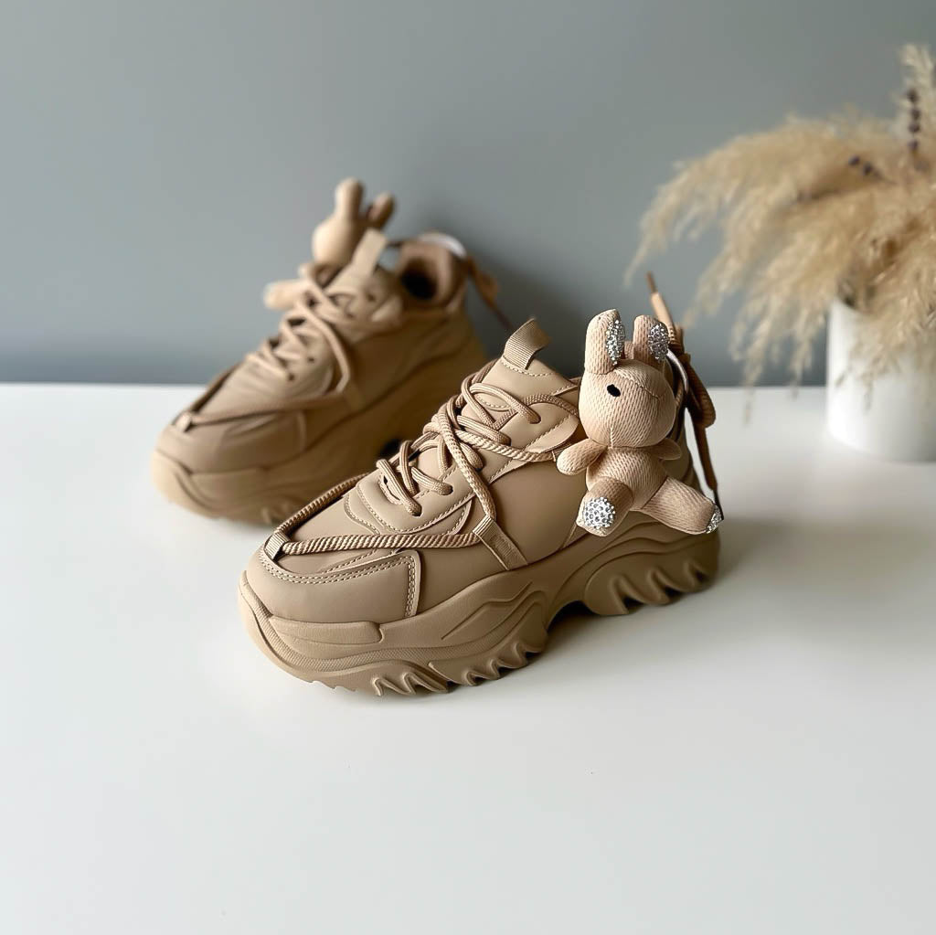 Adidasi dama casual camel WW227 T5-3