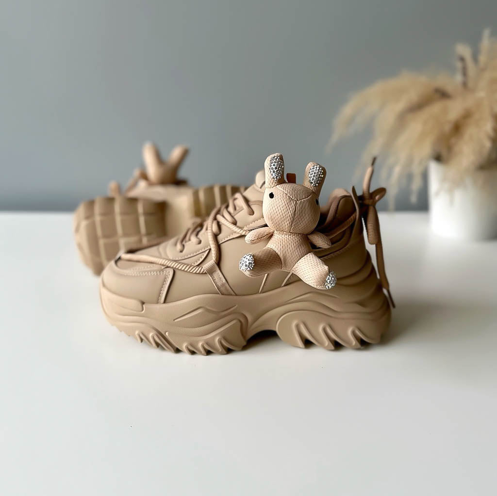 Adidasi dama casual camel WW227 T5-3