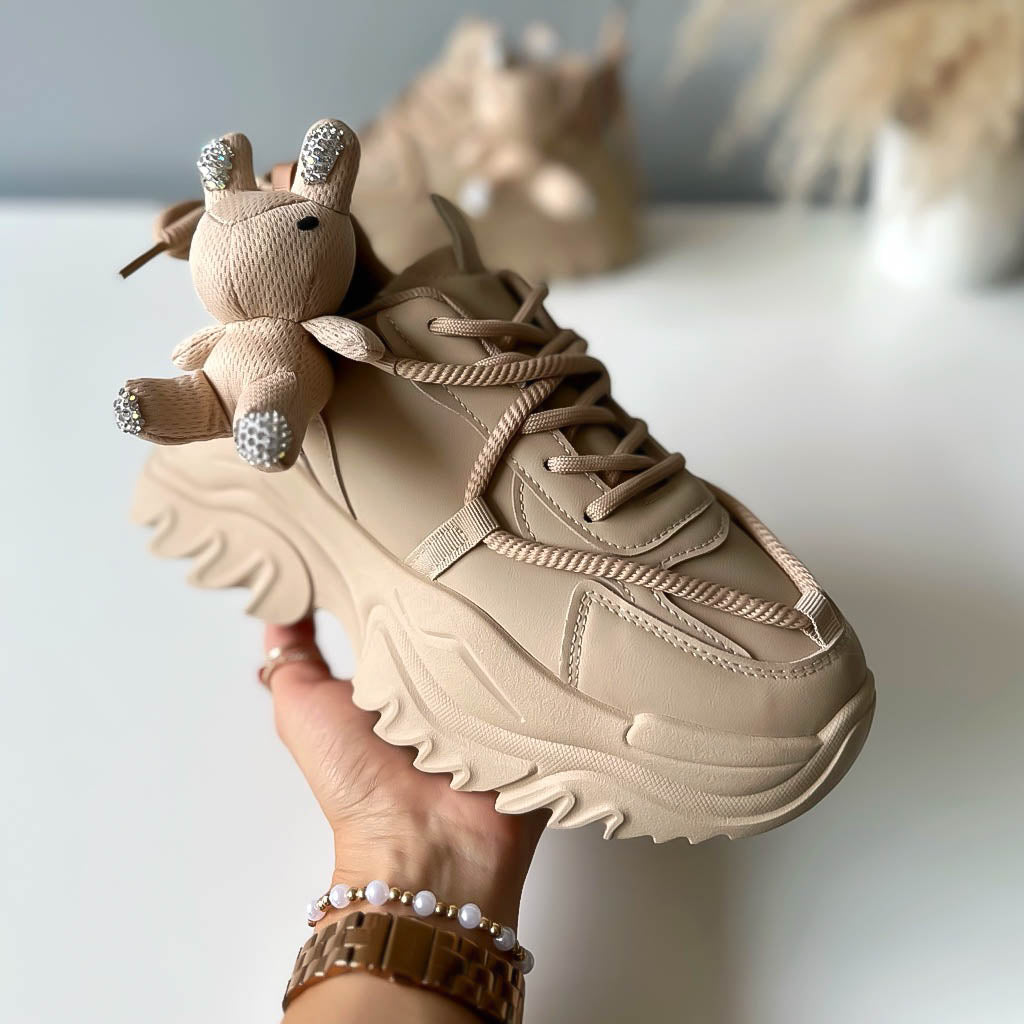 Adidasi dama casual camel WW227 T5-3