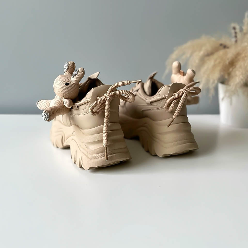 Adidasi dama casual camel WW227 T5-3
