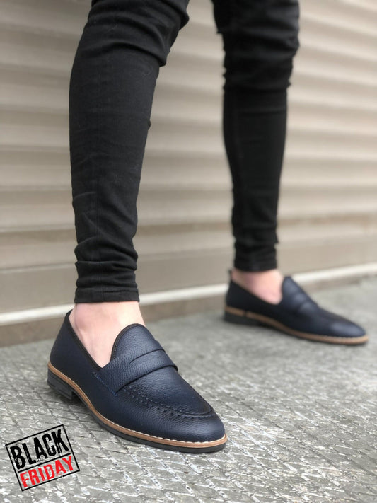 Mocasini barbati albastri 12315