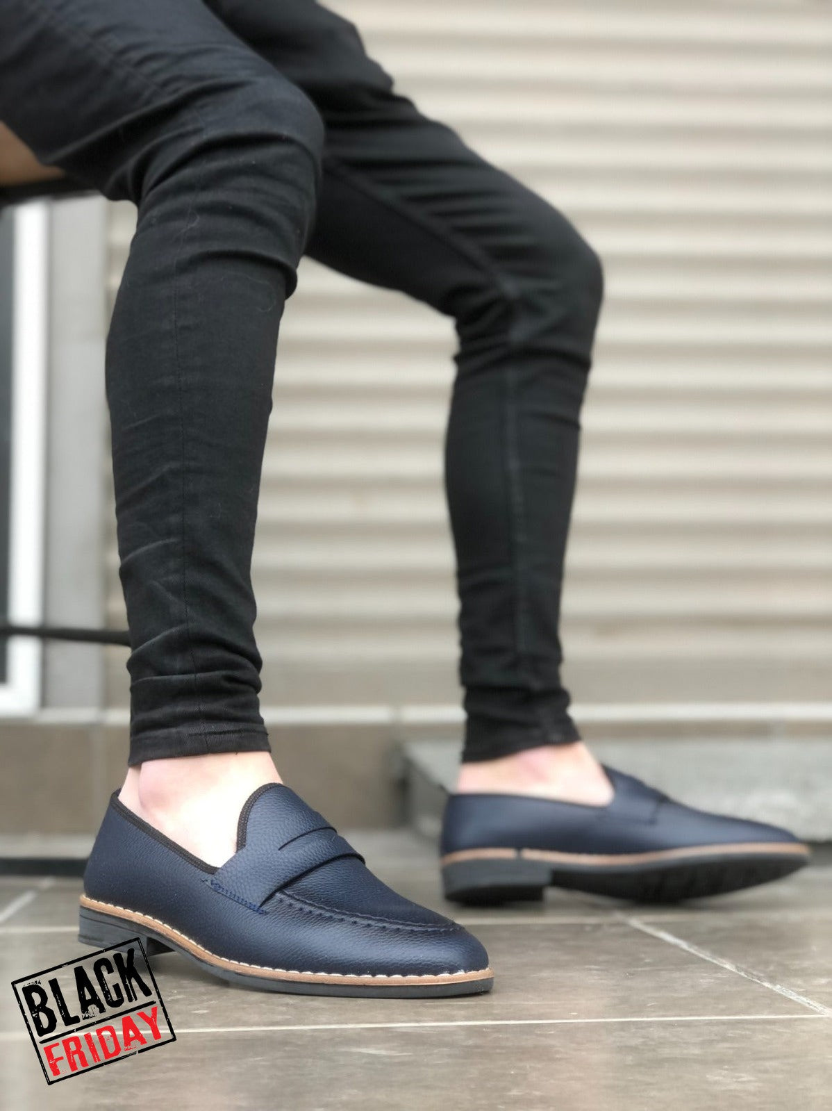 Mocasini barbati albastri 12315