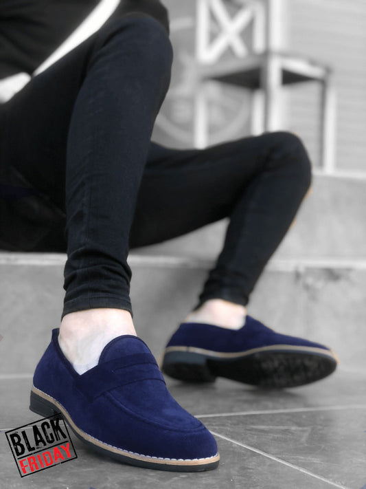 Mocasini barbati albastri 12316