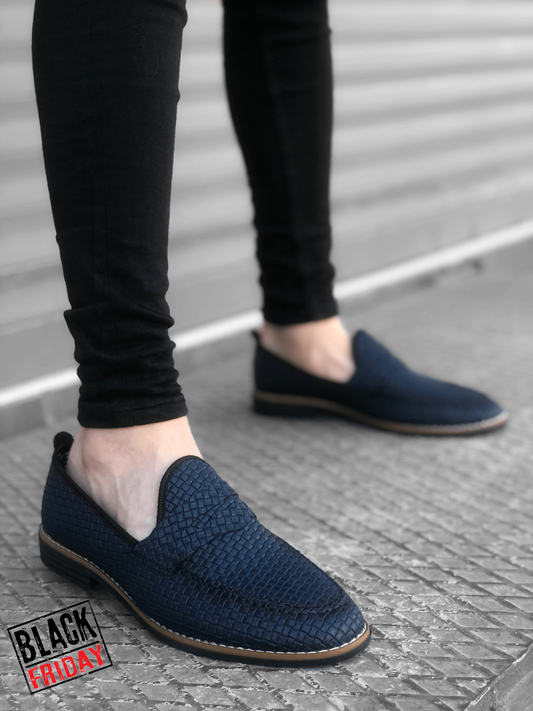 Mocasini barbati albastri 12219