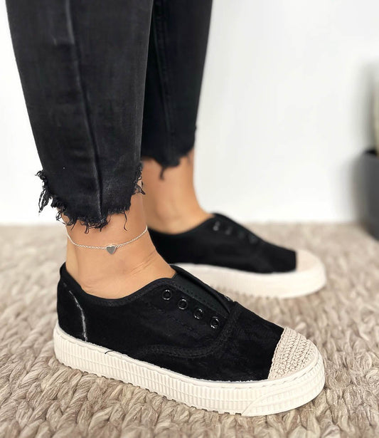 Espadrile dama casual negre Y601 a24-1