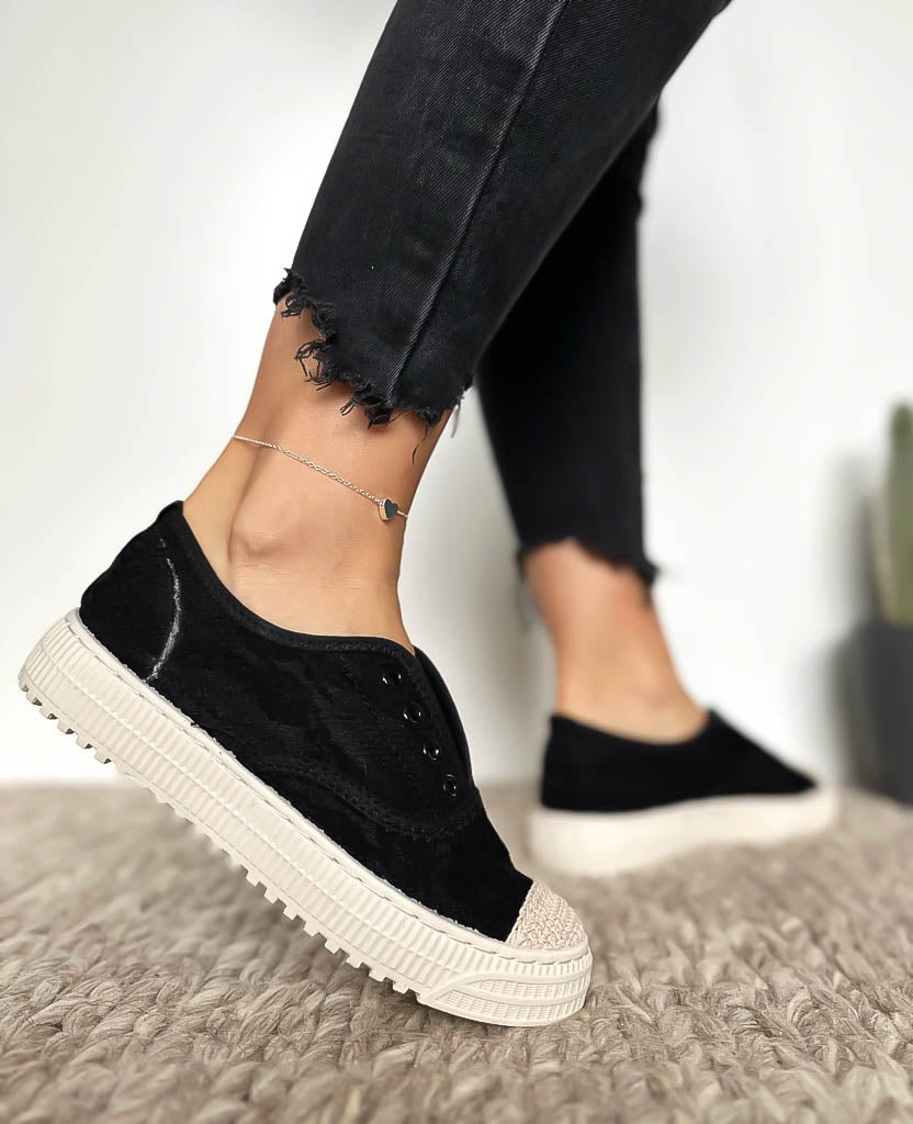 Espadrile dama casual negre Y601 a24-1