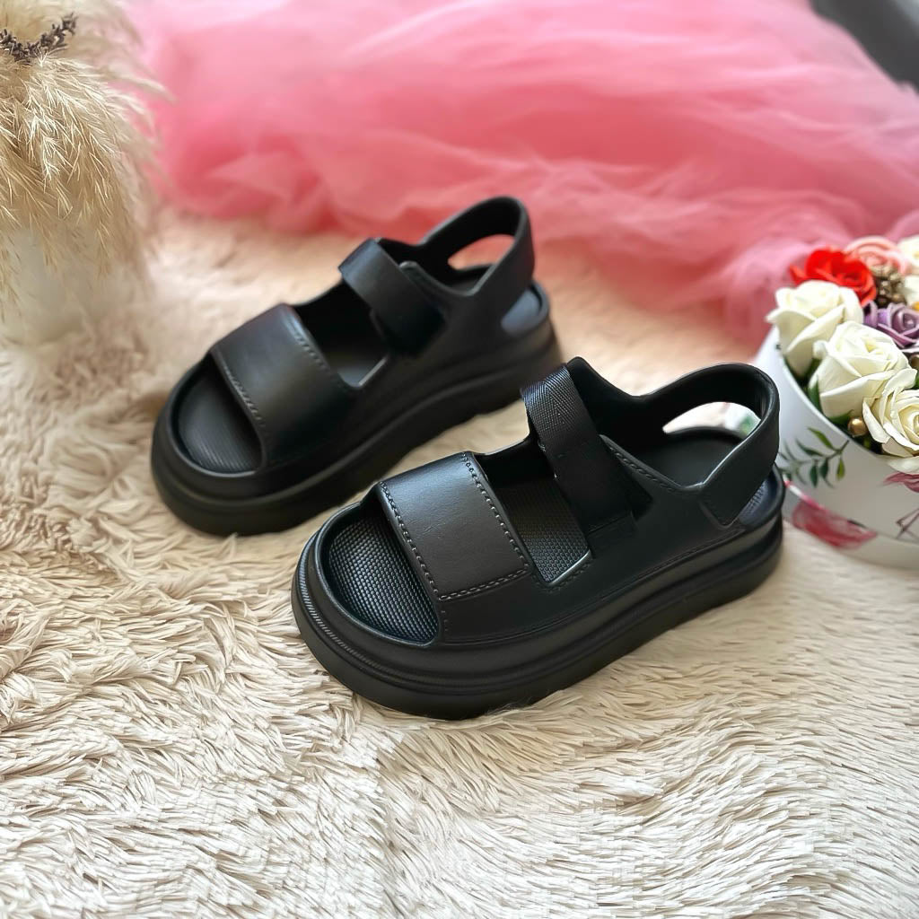 Sandale dama cu platforma 4 cm, negre, 518