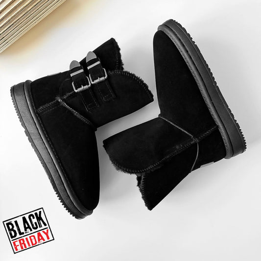 Ghete dama imblanite casual negre 122 T14-3