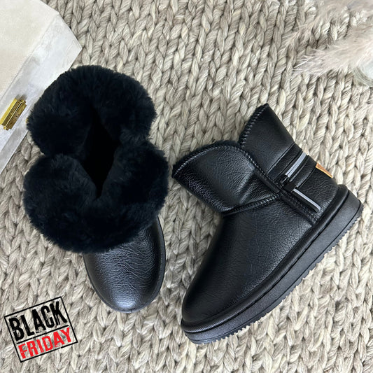 Ghete dama imblanite negre 125 T14-3