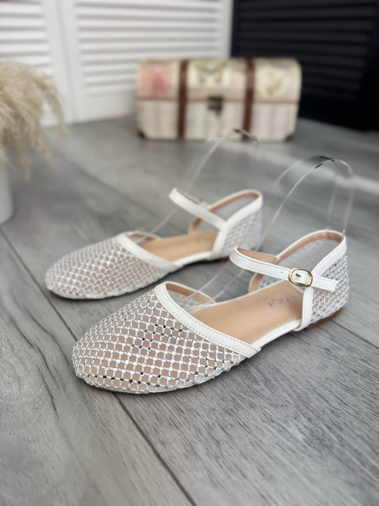 Sandale dama albe 521