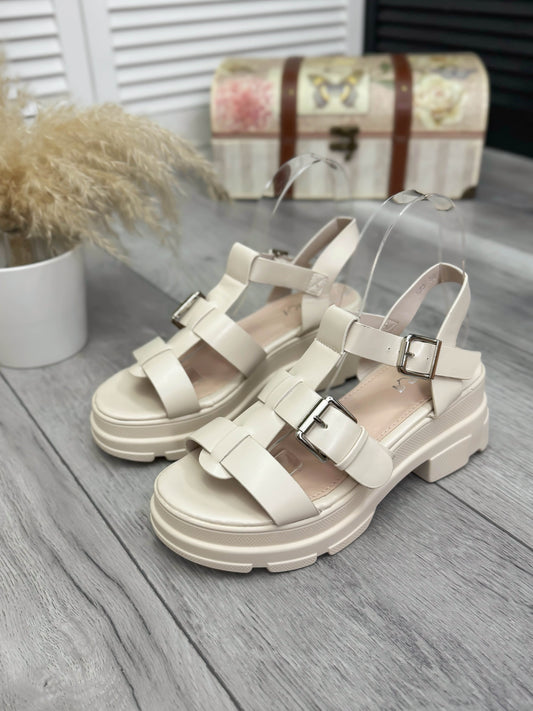 Sandale dama bej 523