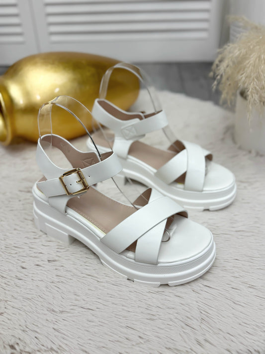 Sandale dama albe 524