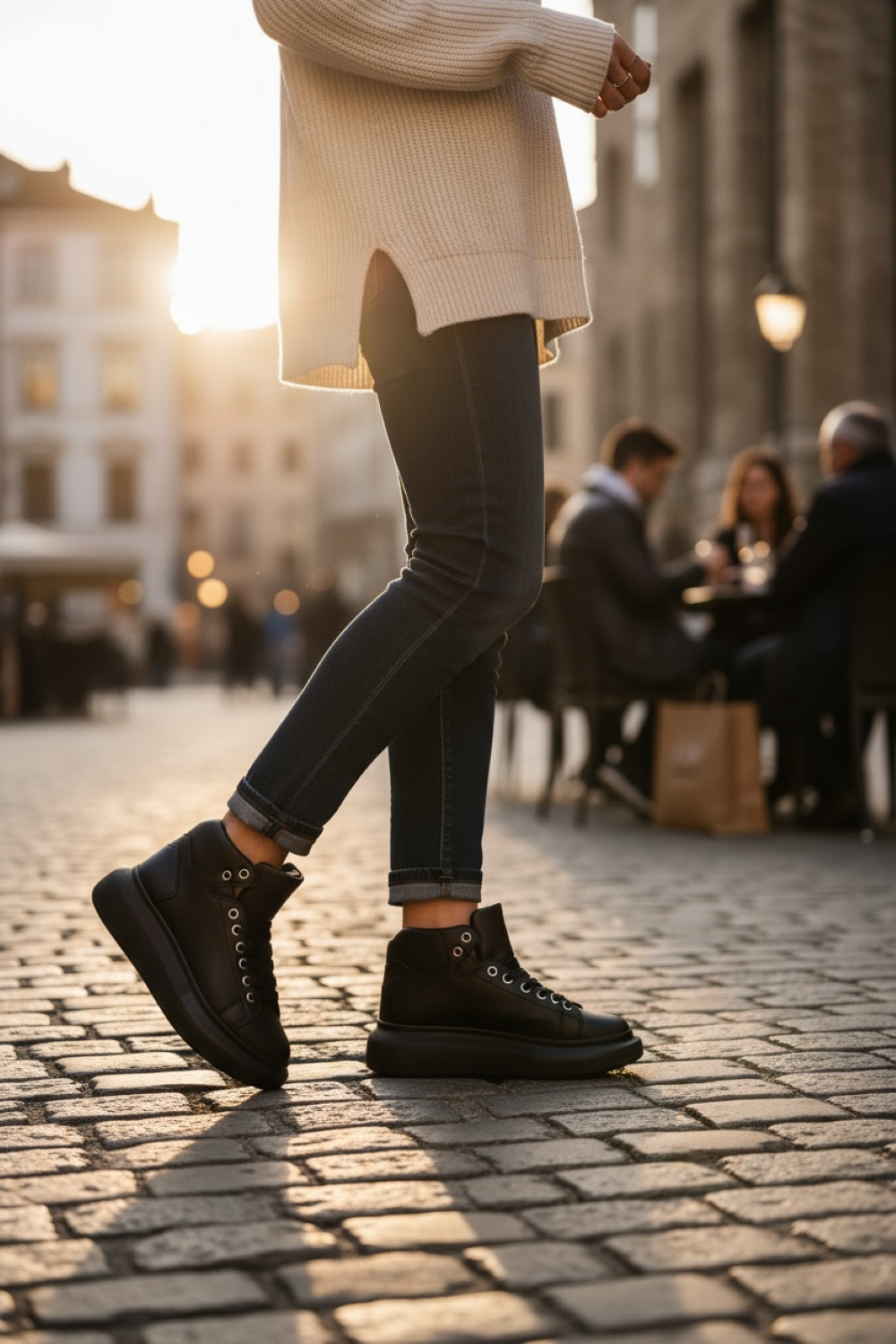 Adidasi dama casual negri, inalti, 6616