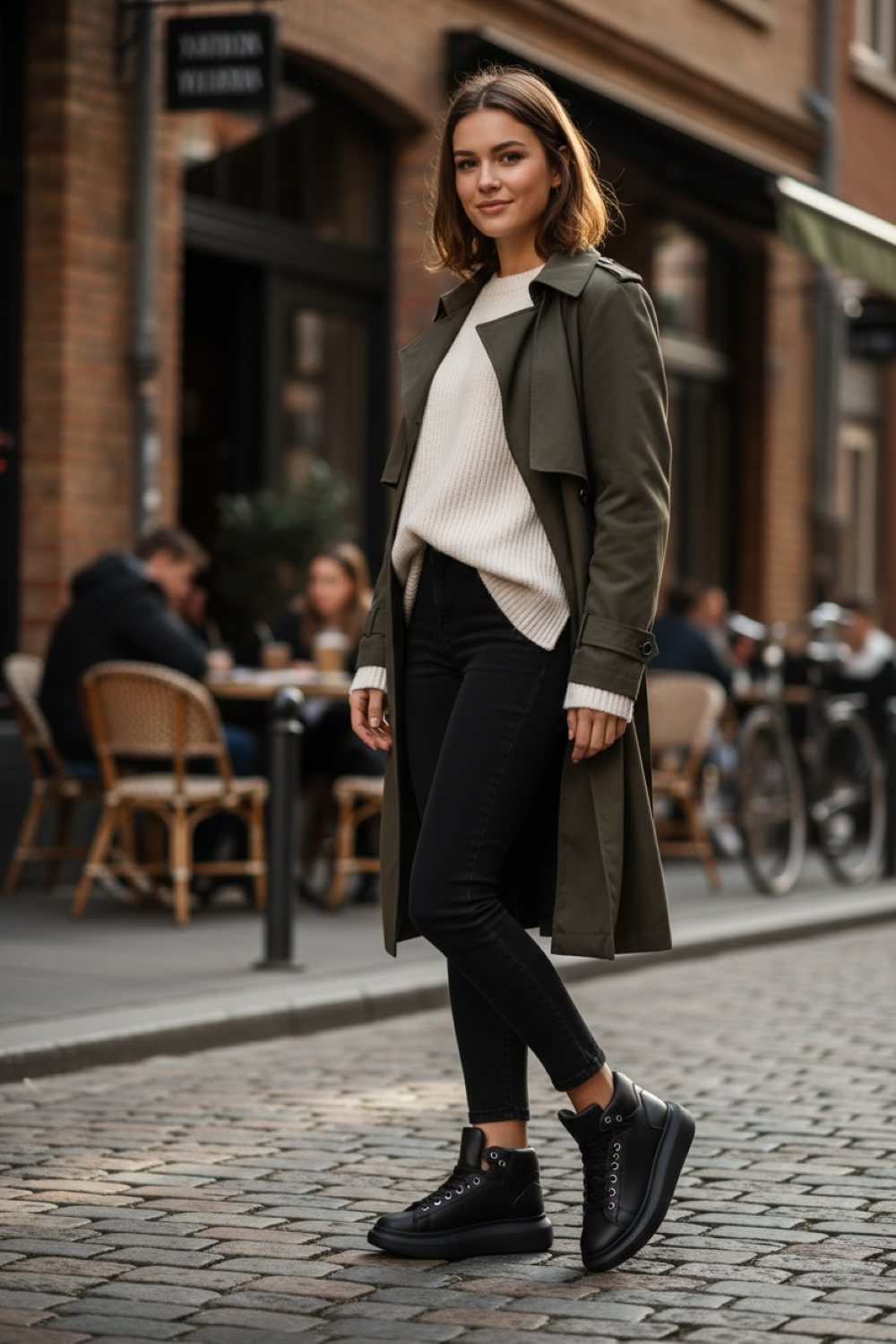 Adidasi dama casual negri, inalti, 6616