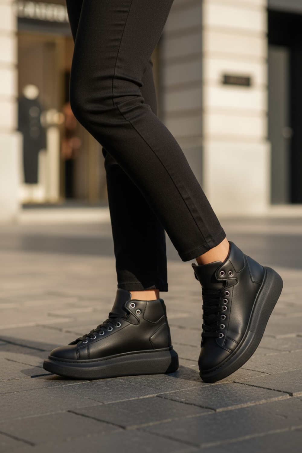 Adidasi dama casual negri, inalti, 6616