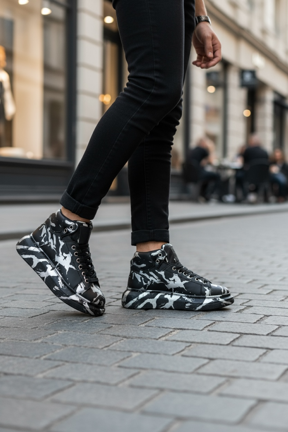 Adidasi dama casual negri, inalti, 6617