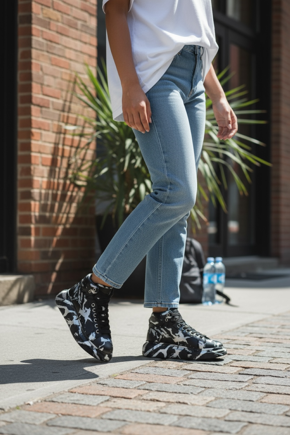 Adidasi dama casual negri, inalti, 6617