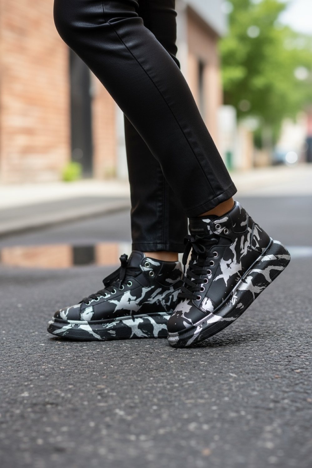 Adidasi dama casual negri, inalti, 6617