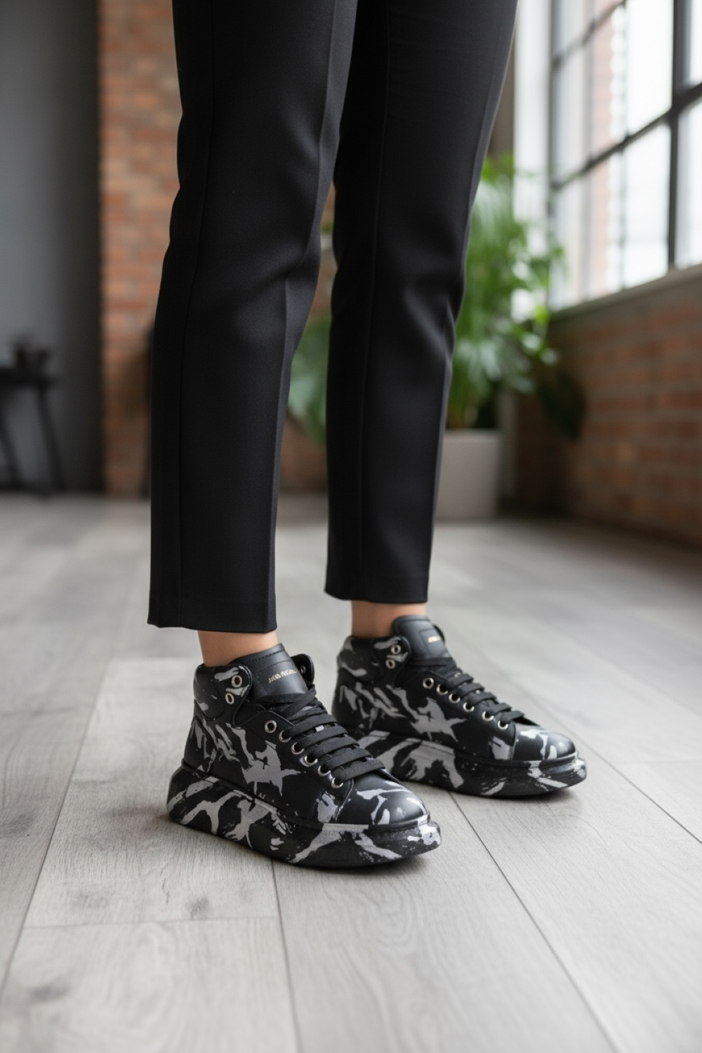 Adidasi dama casual negri, inalti, 6617