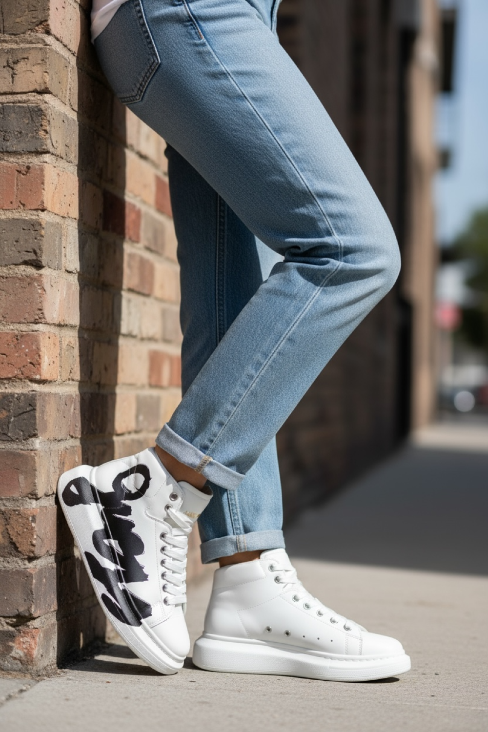 Adidasi dama casual albi, inalti, 6620