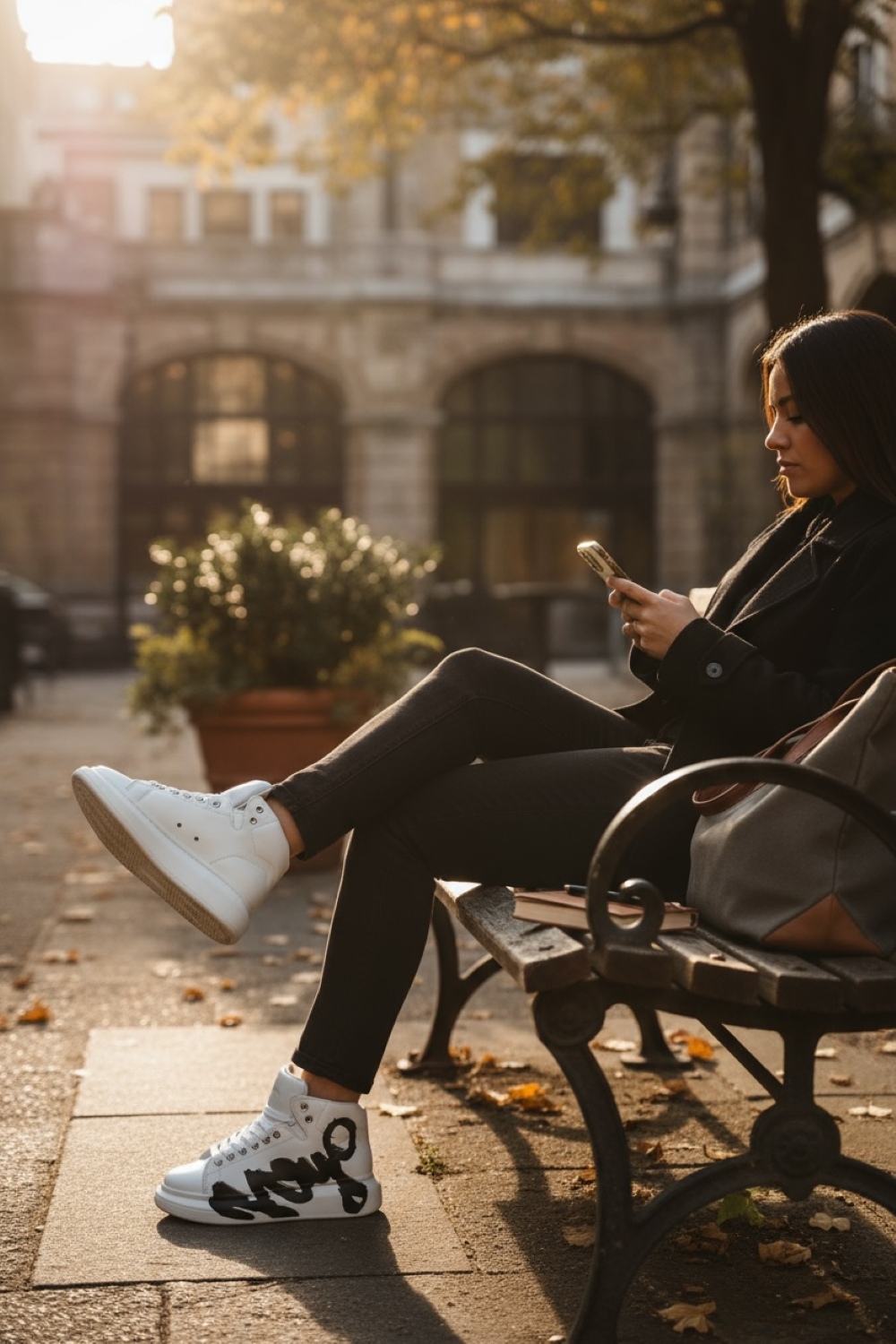 Adidasi dama casual albi, inalti, 6620