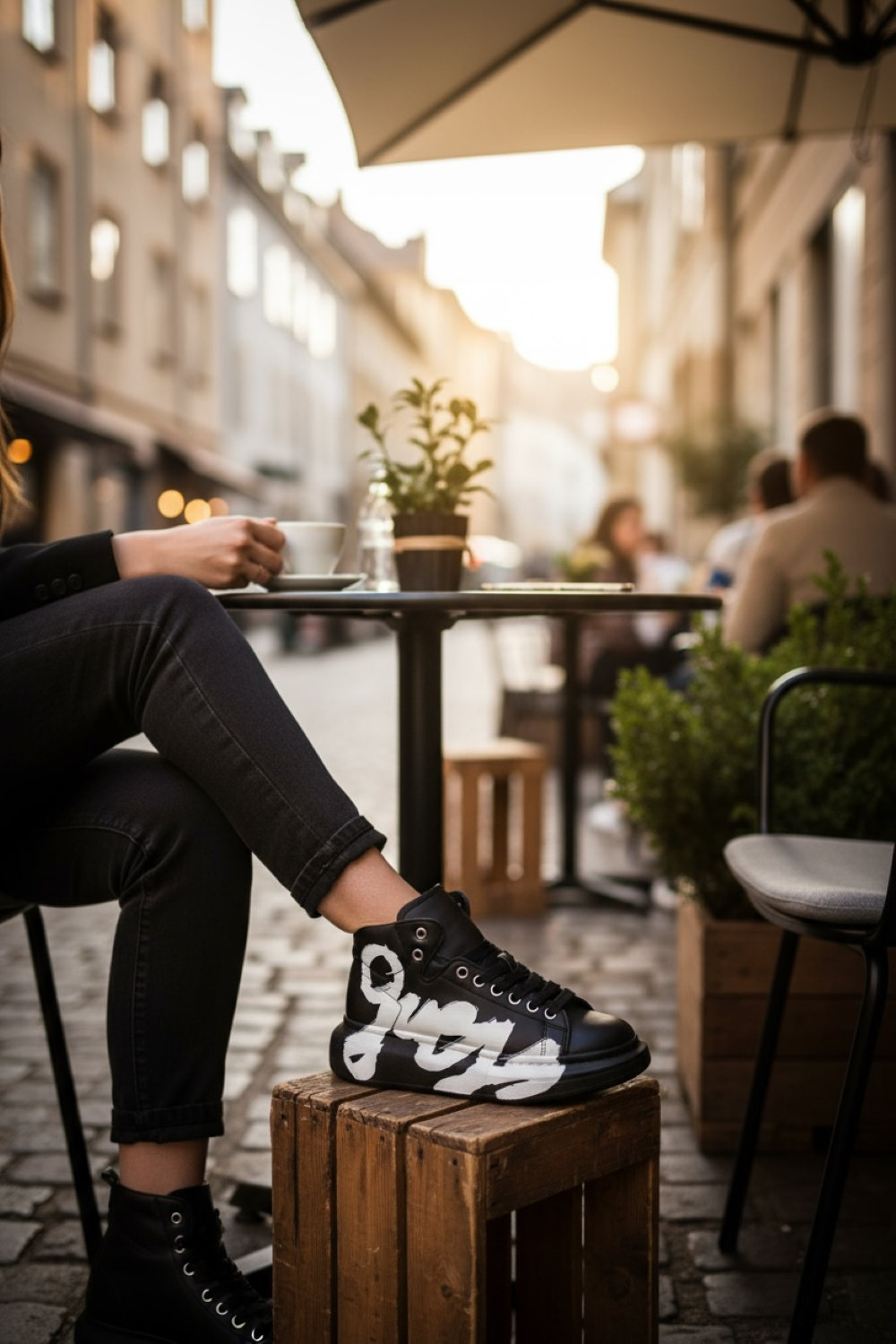 Adidasi dama casual negri , inalti, 6620