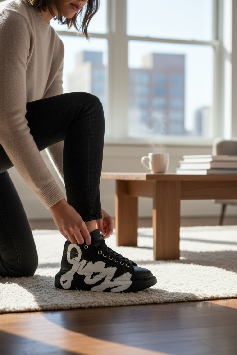 Adidasi dama casual negri , inalti, 6620