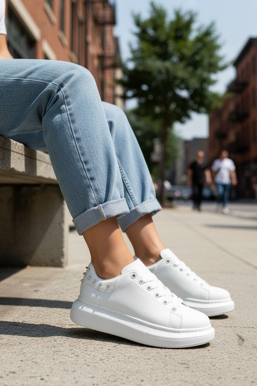 Adidasi dama casual albi 6626