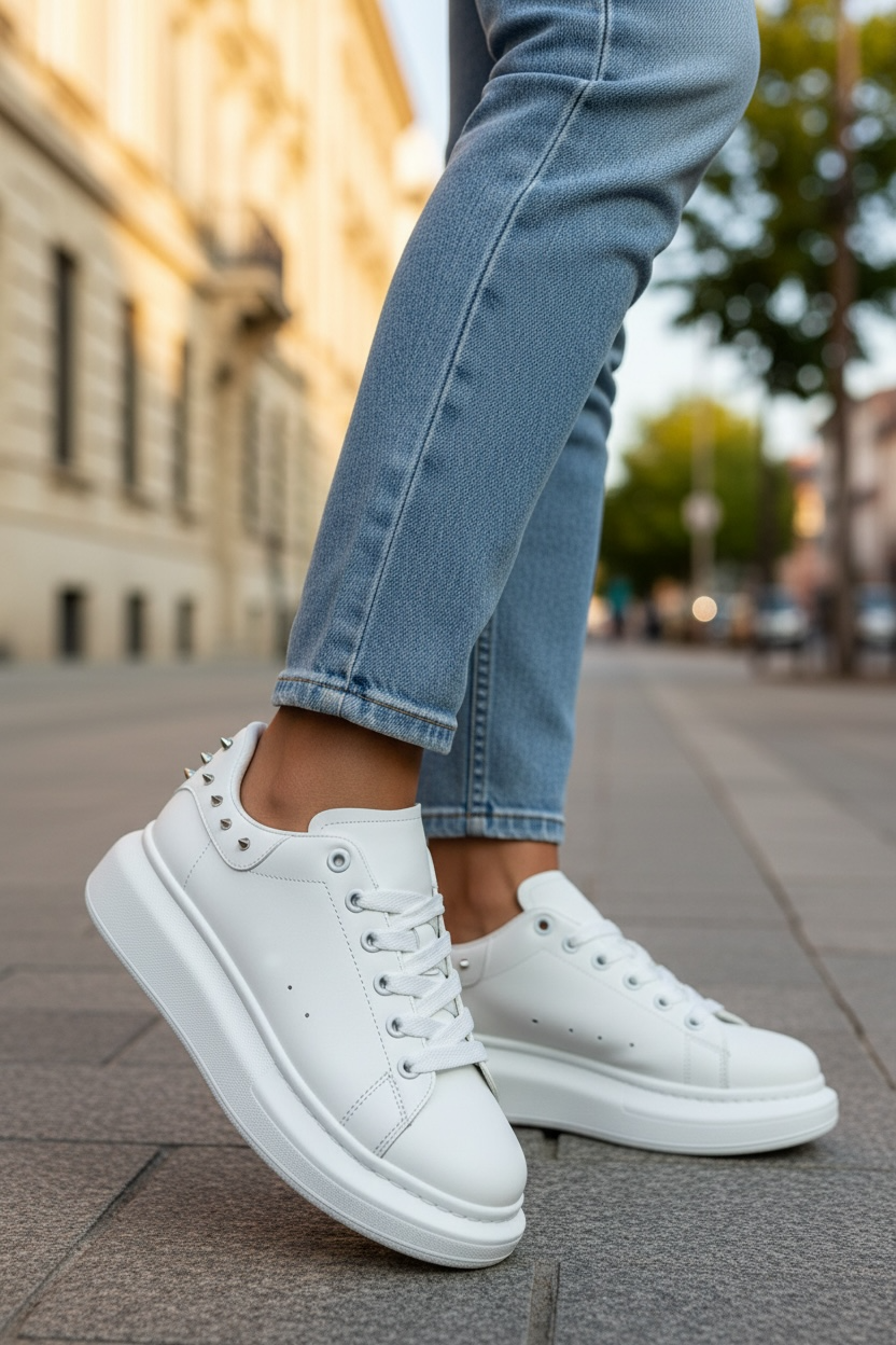 Adidasi dama casual albi 6626