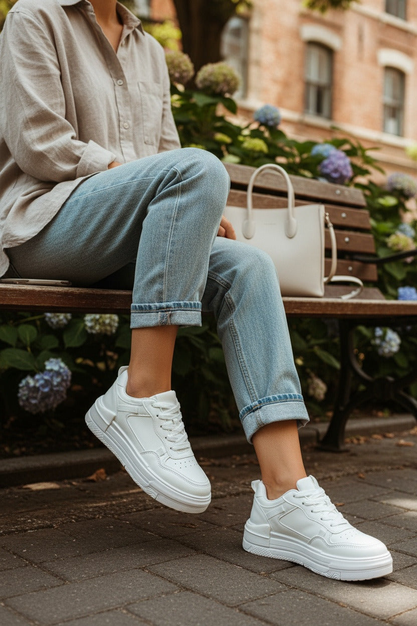 Adidasi dama casual albi 8002