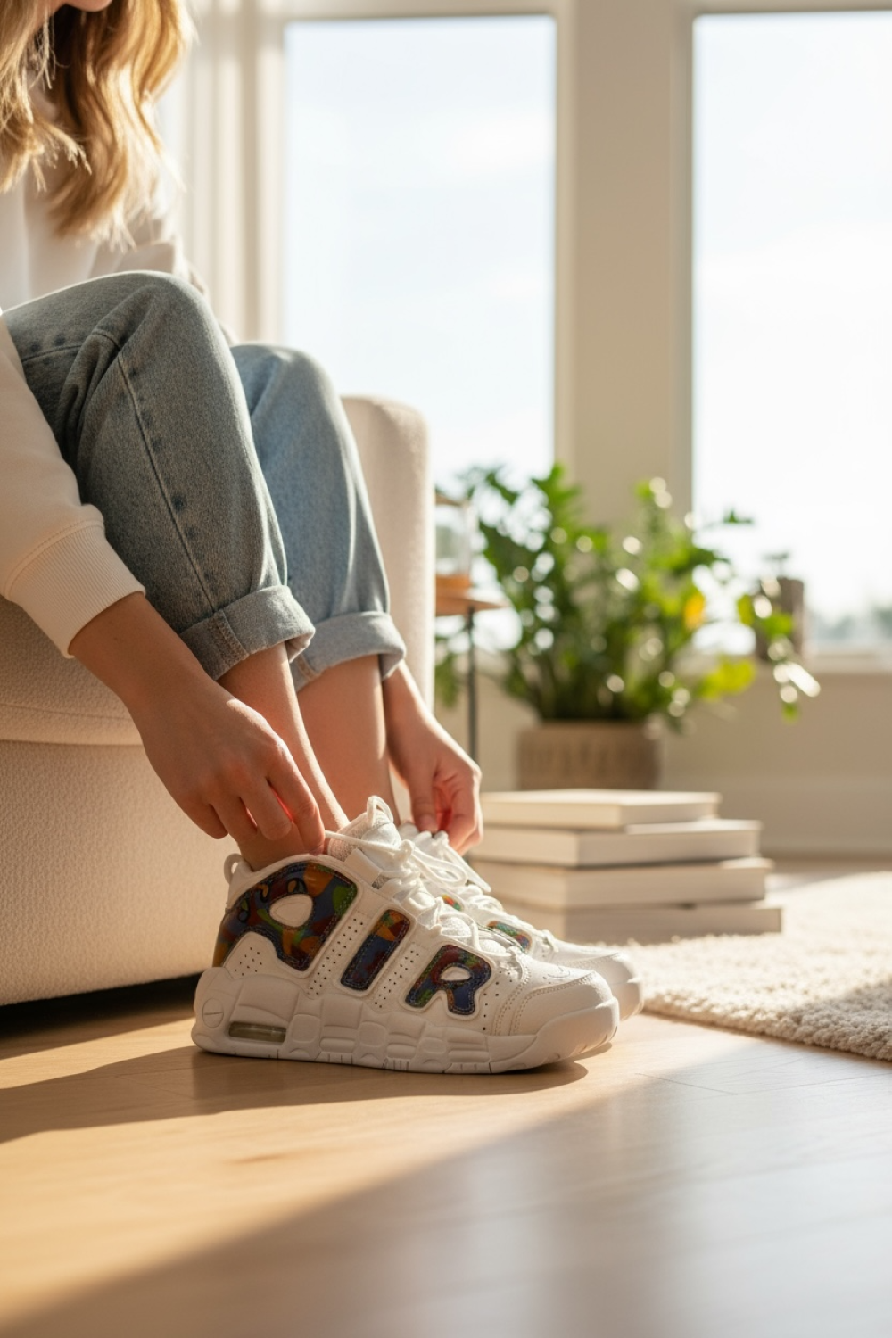 Adidasi dama casual albi , inalti, AIR20