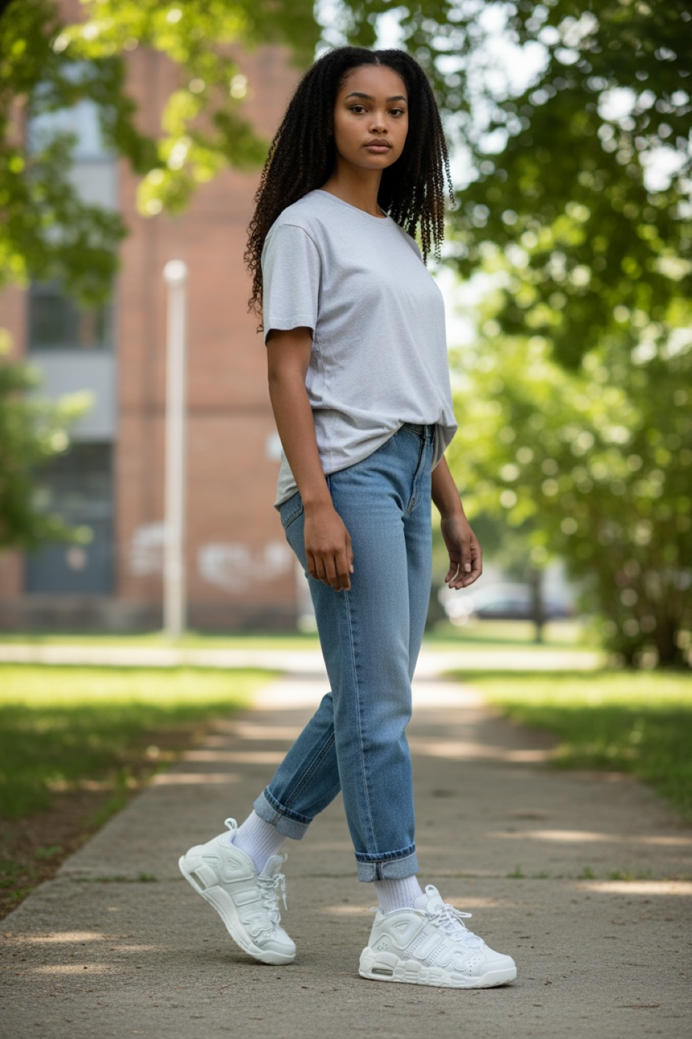 Adidasi dama casual albi , inalti, AIR50