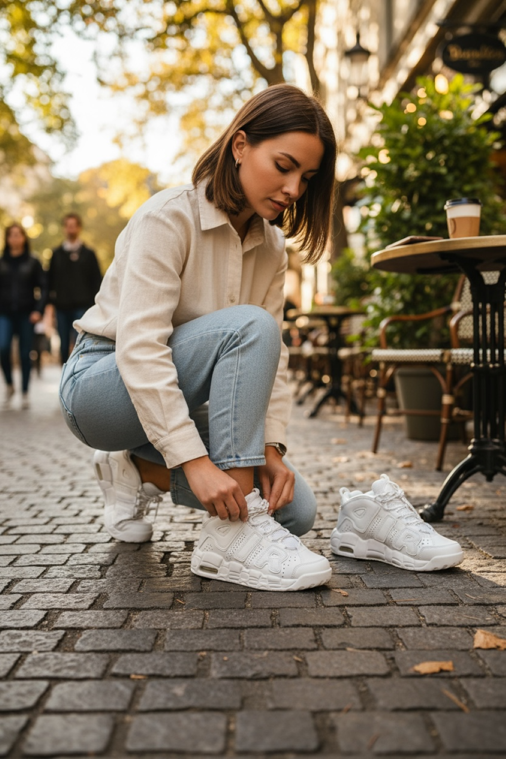 Adidasi dama casual albi , inalti, AIR50