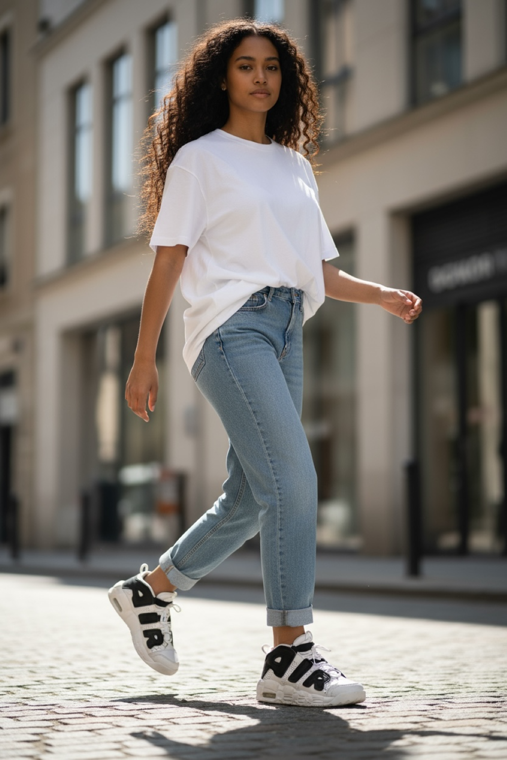 Adidasi dama casual albi , inalti, AIR60