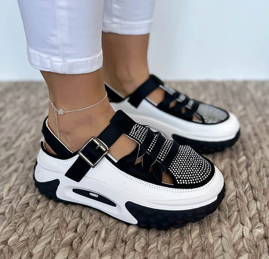 Sandale dama casual negre CL2409 N10-4