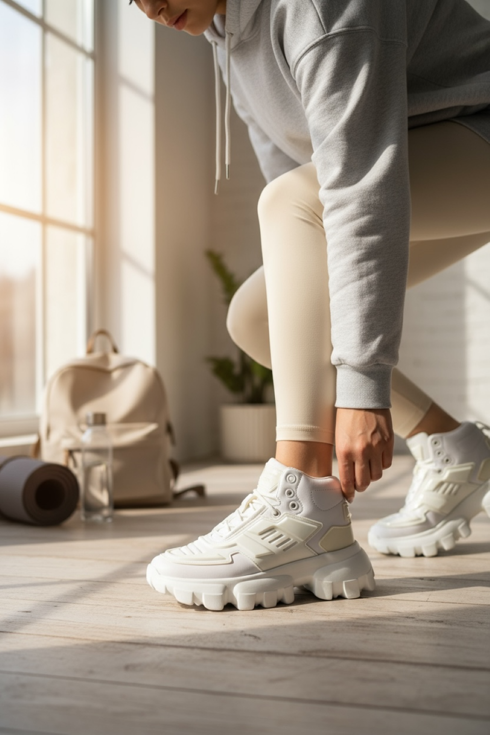 Adidasi dama casual albi , inalti, H50