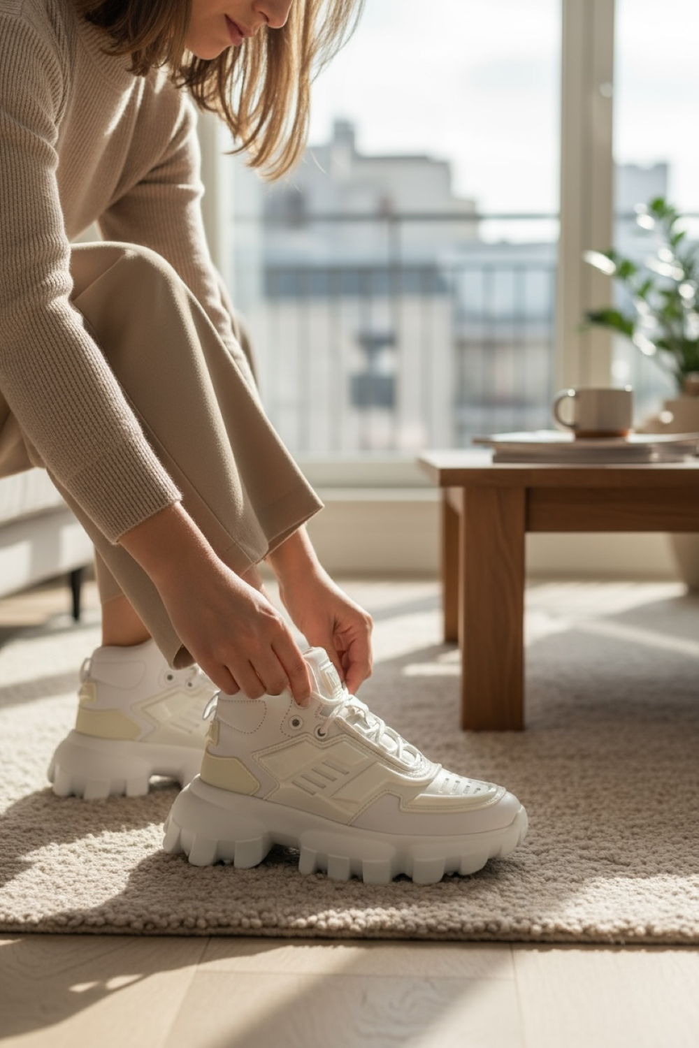 Adidasi dama casual albi , inalti, H50