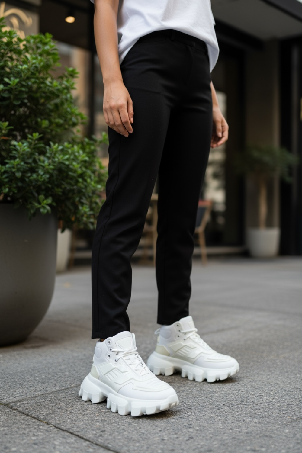 Adidasi dama casual albi , inalti, H50