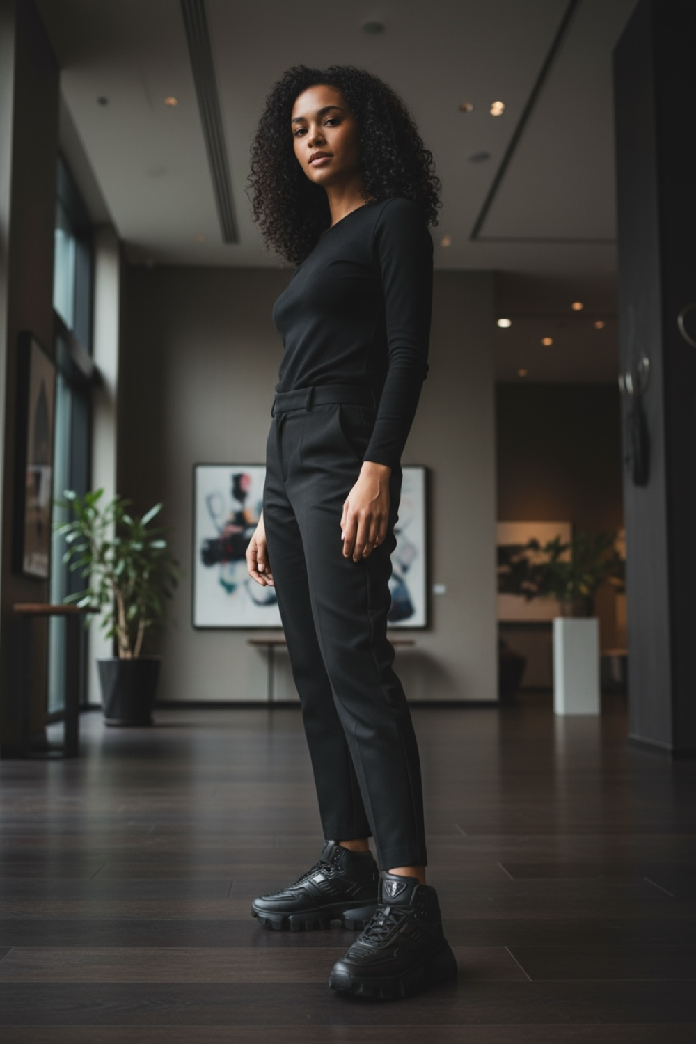 Adidasi dama casual negri , inalti, H50